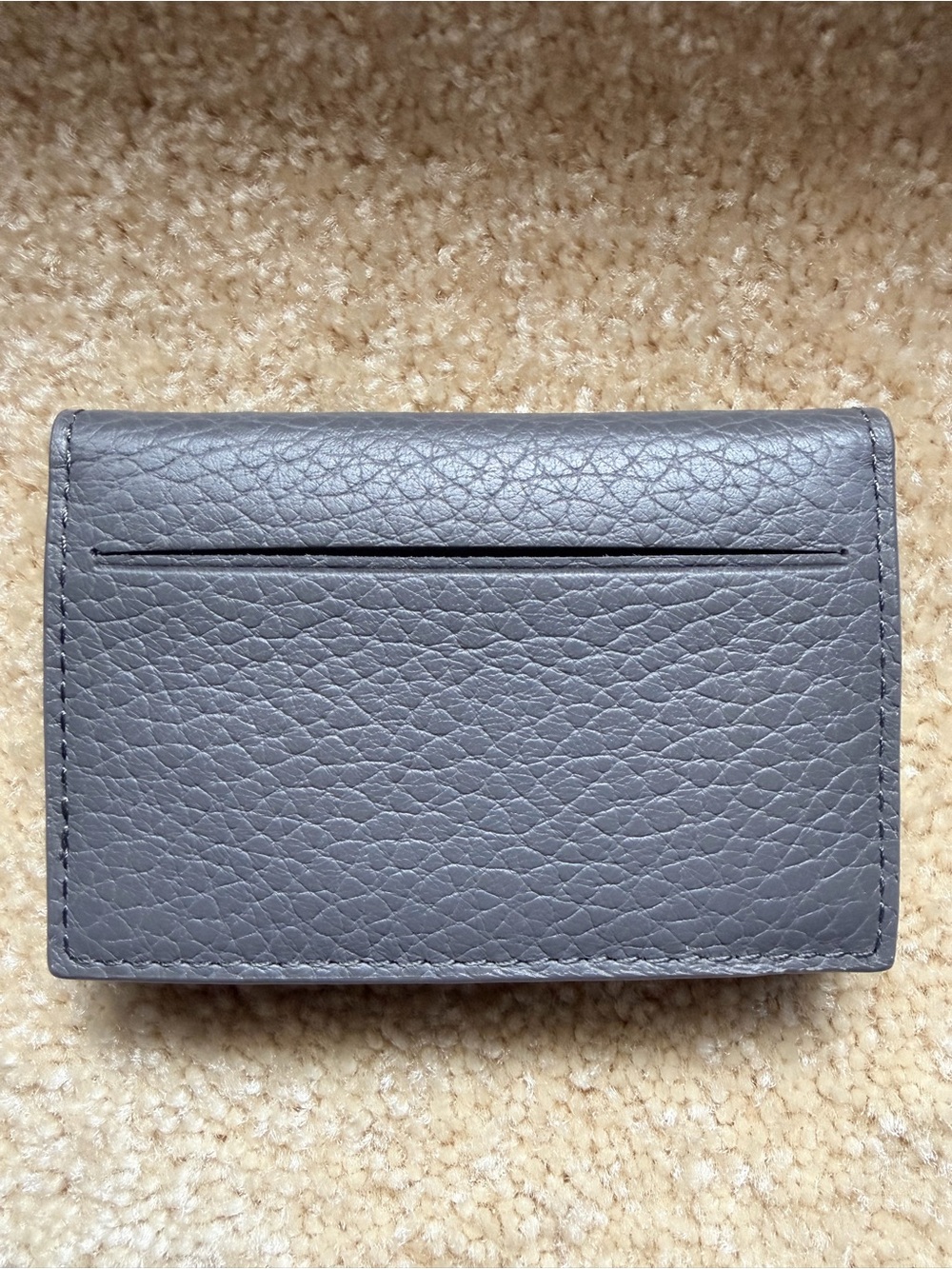 NWOT Dagne Dover Pebbled Leather Accordion Credit Card Case - Picture 2 of 3